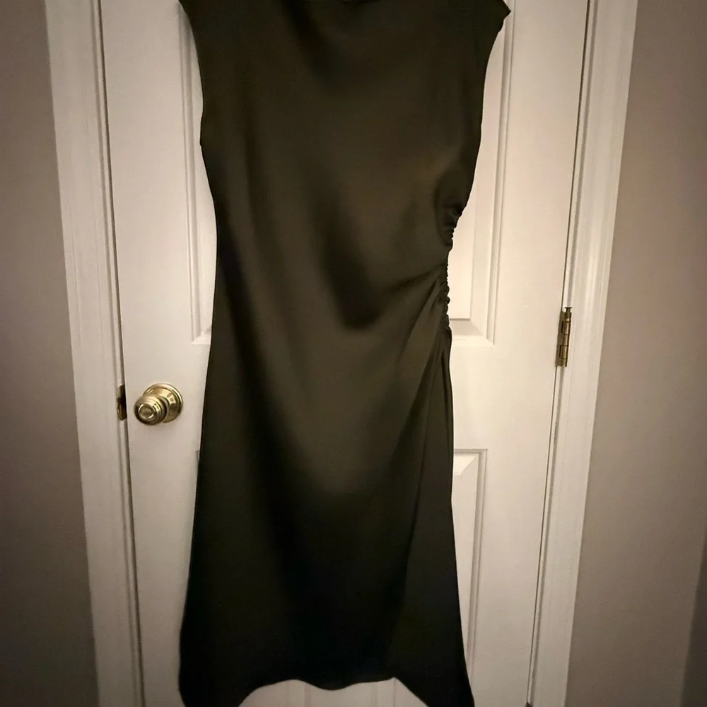 Banana Republic Asymmetrical Dark Green Dress - Picture 3 of 3